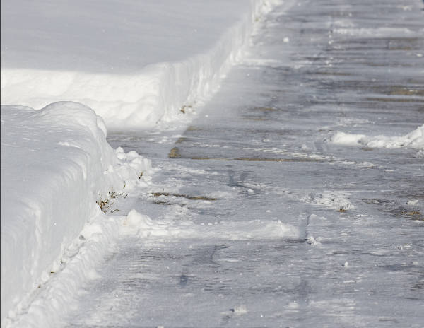 Shoveled sidewalk